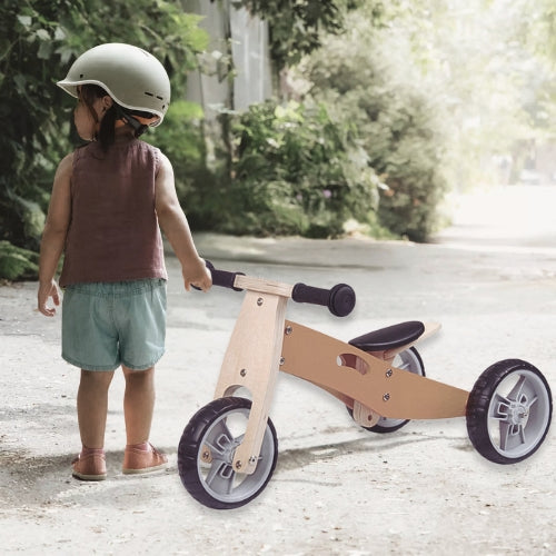 Tricycle évolutif 2-en-1 se Transforme en Draisienne en Bois - Enfant 1-3 ans - modèle BAB