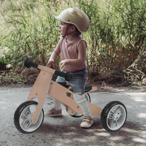 Tricycle évolutif 2-en-1 se Transforme en Draisienne en Bois - Enfant 1-3 ans - modèle BAB