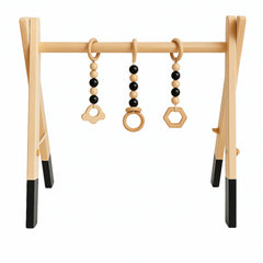 Arche d'Éveil Nordique Bébé 0-12 mois en Bois Pliable | Pratique et Facile