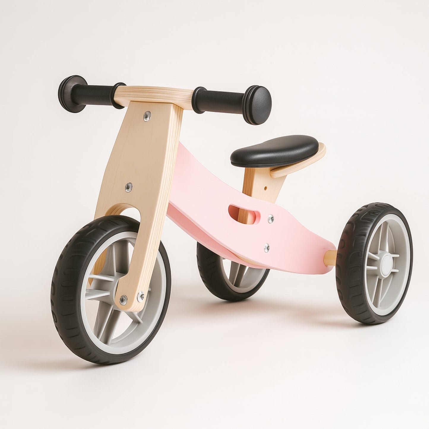 Tricycle évolutif 2-en-1 se Transforme en Draisienne en Bois - Enfant 1-3 ans - modèle BAB