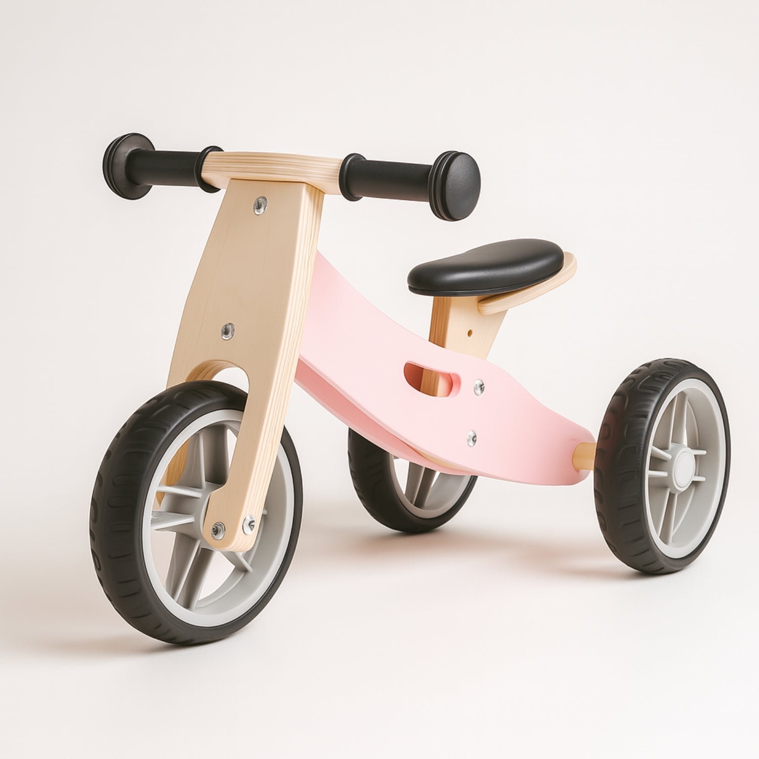 Tricycle évolutif 2-en-1 se Transforme en Draisienne en Bois - Enfant 1-3 ans - modèle BAB