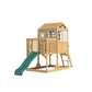 Aire de jeux enfant Montessori - 3 en 1 Balançoire, Toboggan, Cabane en bois modulable