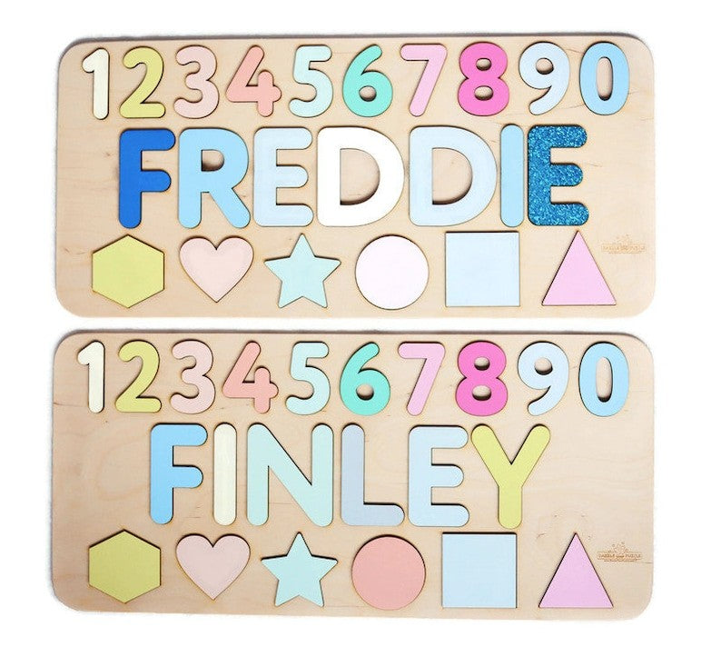 Puzzle prénom personnalisé en bois